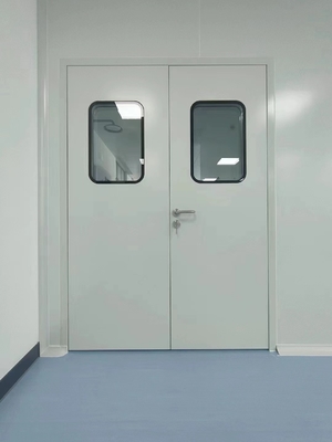 Buy Steel Sealed Modular Cleanroom Door Manual Double Door Smooth Surface online manufacture