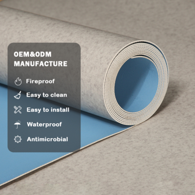 Buy Huaao Waterproof 2mm PVC Vinyl Flooring Roll Plastic Floor for Home Living Room Interior Use 2mm vinyl floor waterproof flooring roll interior floor online manufacture