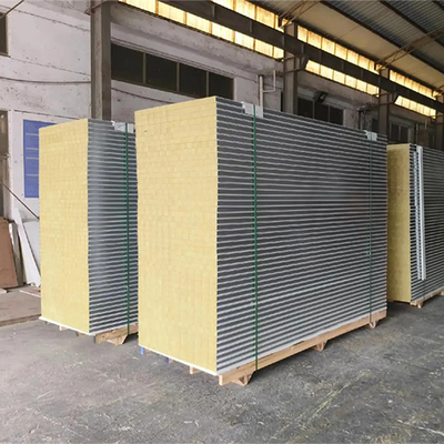 Buy Huaao Fireproof Heat Preservation Sound Insulation Rock Wool Sandwich Panel Wall Roof Sheet Metal Clean Room Panels online manufacture