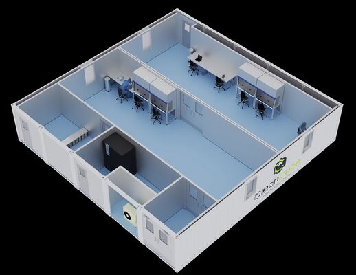 Buy HUAAO Modern Modular Cleanroom System ISO 8 Turnkey Project Professional Prefabricated Eco-Friendly & Fireproof Cleanroom online manufacture