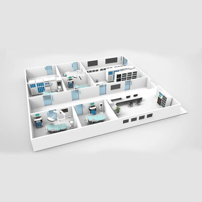 Buy HUAAO GMP Standard ISO7 Dust-Free Fireproof Modern Modular Cleanroom for Workshop/Hospital Use Free Design 200 Square Meter MOQ online manufacture