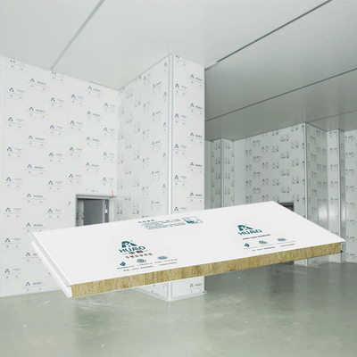 Rock Woll Machine Made Cleanroom Sandwich Panel Sound Insulation 950mm 1150mm Width