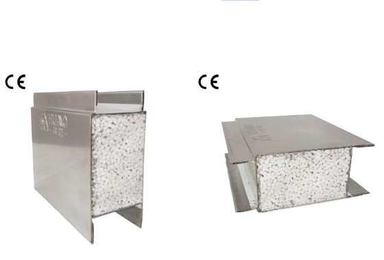 Stainless Steel Rock Wool MGO PU Cleanroom Sandwich Panel Sound Insulation
