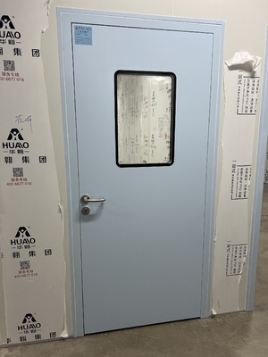 Single Opening Medical Cleanroom Door Hospital Room Steel Door Customizable Size