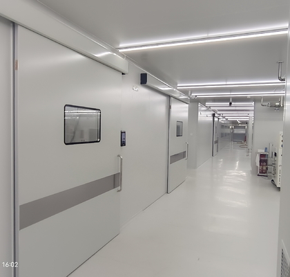 Hospital Cleanroom Automatic Sliding Door Heat Insulation Seamless Construction