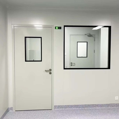 Galvanized Steel Cleanrooms Doors , Medical Clean Room Door With Glass Window