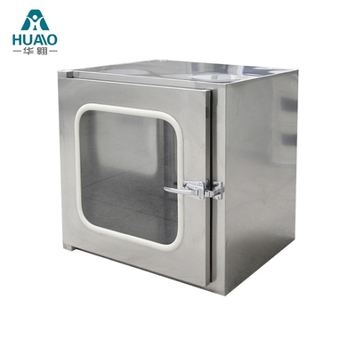 Stainless Steel 304 Transmission window Interlock Pass Box with UV lamp Internal dimensions