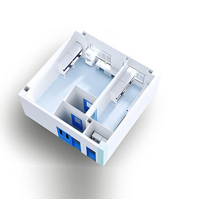 Huuao Modular System Cleanroom Supplies ISO 8 Clean Room Turnkey Project Professional Prefabricated Clean Rooms Design